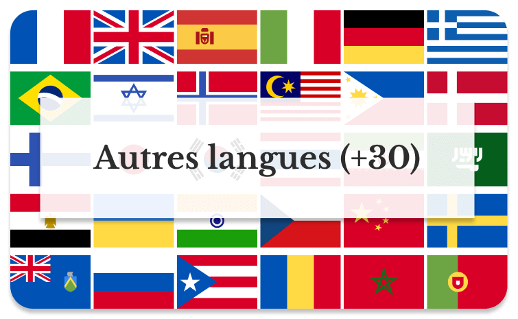 Plus de 30 langues
