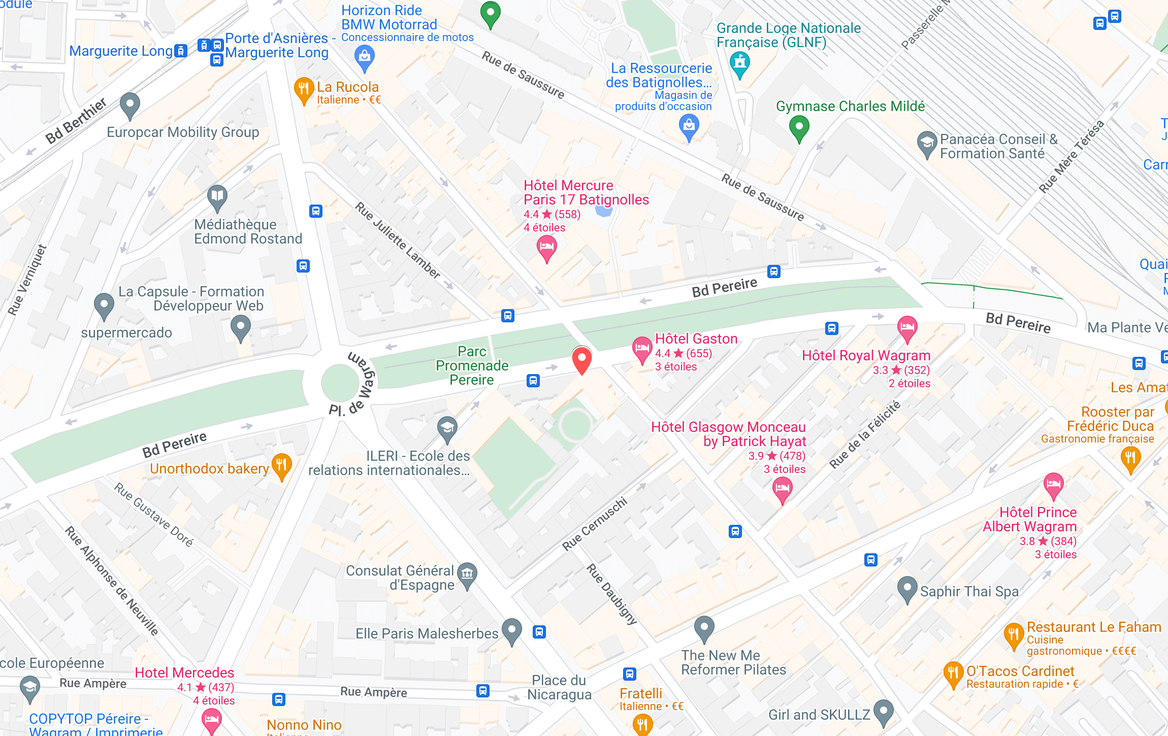 Carte du quartier où est situé IFTI à Paris.